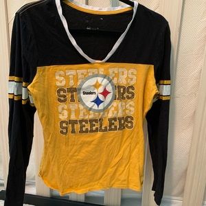 Pittsburgh Steelers long sleeve v-neck T-shirt